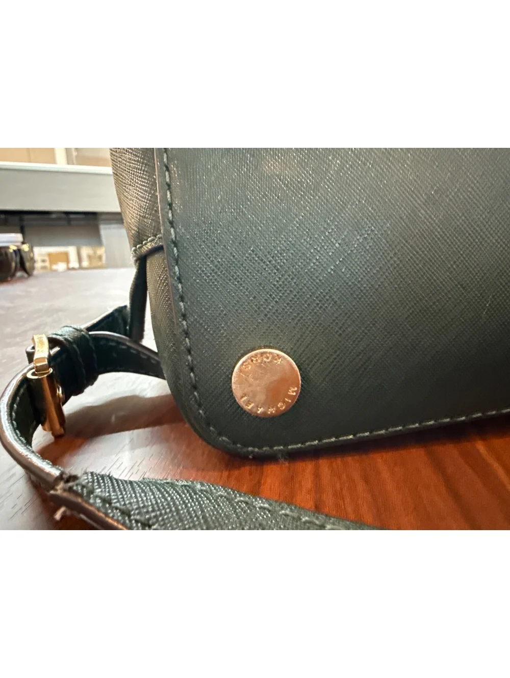 Michael Kors Green Leather Backpack
